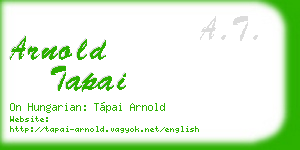 arnold tapai business card