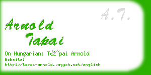 arnold tapai business card